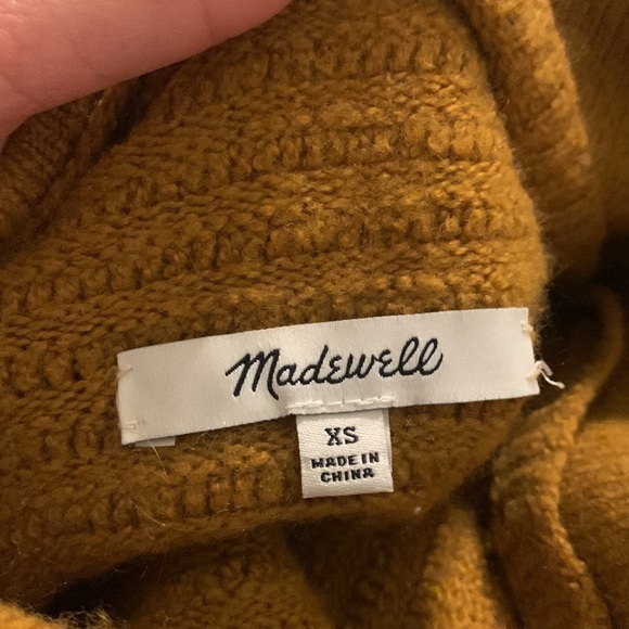 MADEWELL BELMONT MOCKNECK SWEATER COZIEST YARN WOOL XS - Picture 4 of 8
